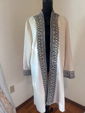 Large Solitaire Anthropologie Open Duster Cardigan
